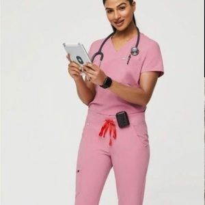 Chalk pink figs scrubs